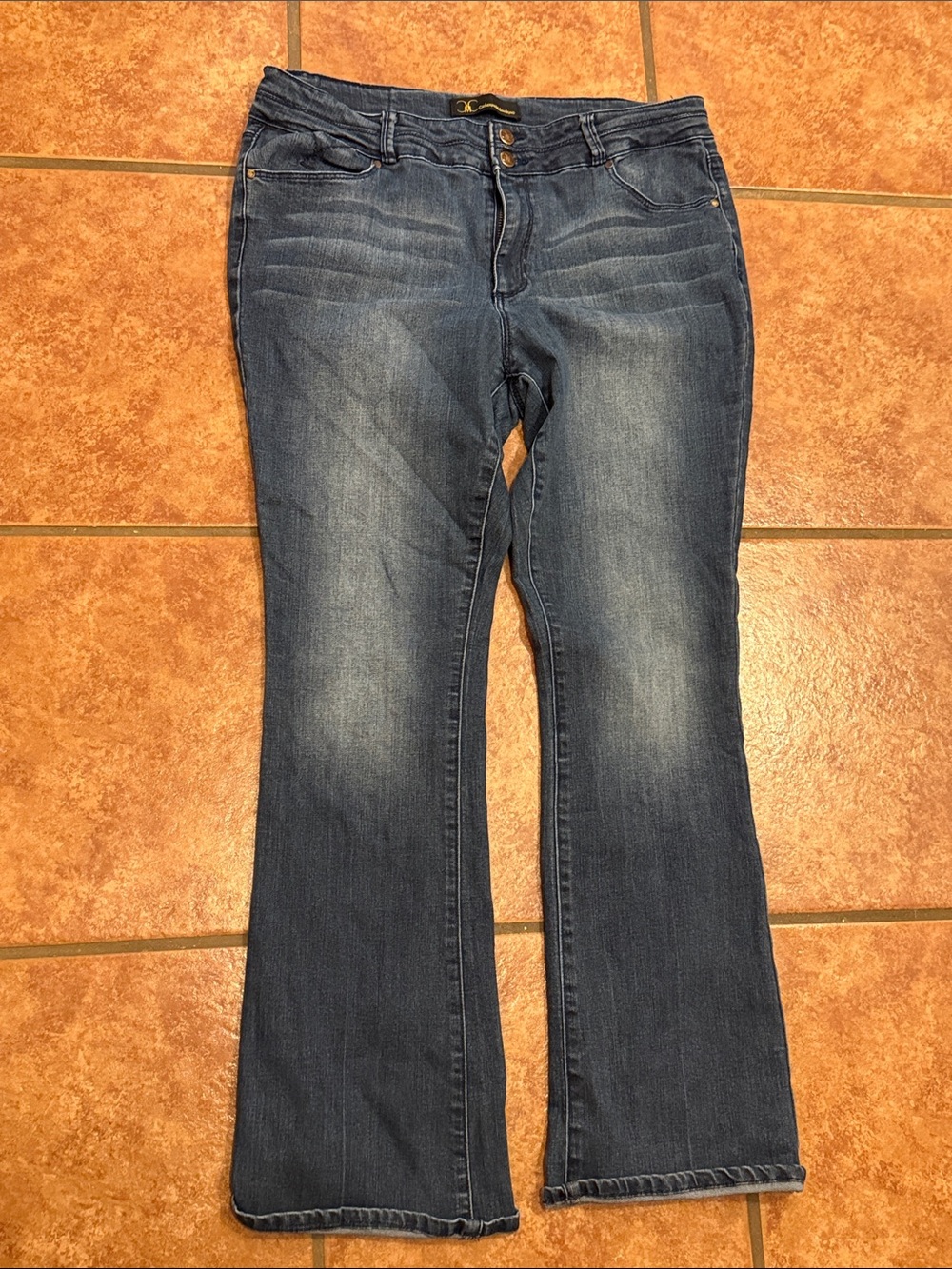 Catherine Malandrino Women's Dark Blue Flare Jeans